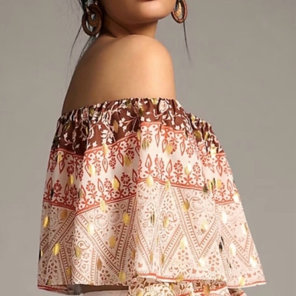New! Mare Mare x Anthropologie crop blouse S - Picture 4 of 12